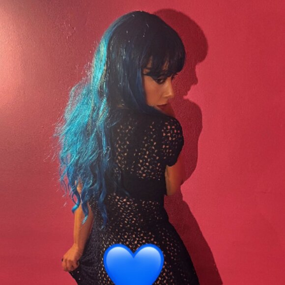 NWT SPEECHLESS NAVY BLUE CUT OUT SEE THROUGH DRESS A LINE MINI MEDIUM - Picture 9 of 10